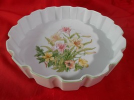 Great JADE LILY Porcelain by Shafford..Open CASSEROLE Plate..9.25&quot; - £7.41 GBP