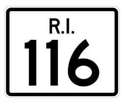 Rhode Island State Road 116 Sticker R4250 Highway Sign Road Sign Decal - $1.45+