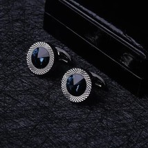 2.50Ct Round Cut Simulated Sapphire Wedding Cufflinks 14k White Gold Pla... - £93.86 GBP