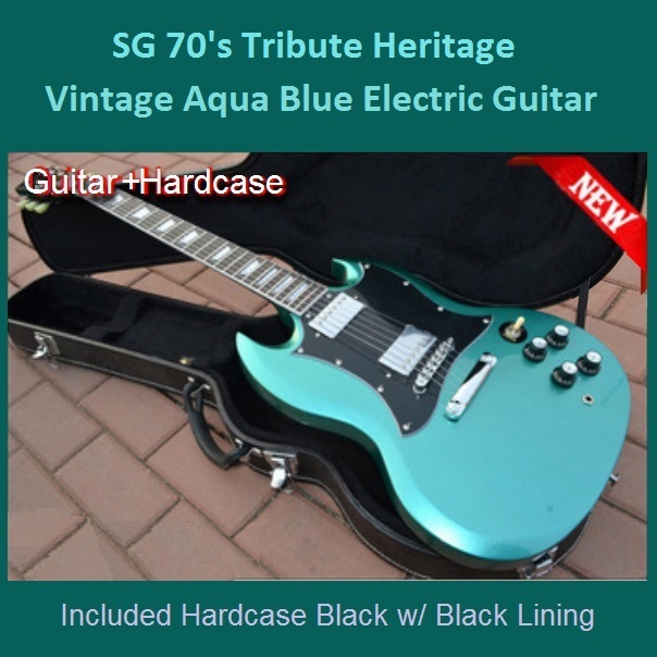 Primary image for  SG '70s Tribute Heritage Vintage Aqua Blue Electric Guitar With Hardcase FREE