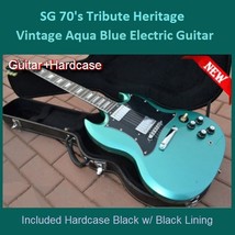  SG &#39;70s Tribute Heritage Vintage Aqua Blue Electric Guitar With Hardcase FREE - £632.92 GBP