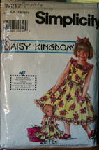Pattern 7607 Child Size 7-12 Dress &amp; Doll 18&quot; dress - £5.49 GBP