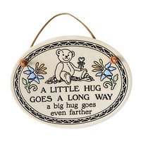 Trinity Pottery Hanging Plaque Ceramic Teddy Bear Vintage A Little Hug 7... - $184.53 MXN