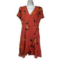 Madewell Posy Cactus Flower Short Sleeve Dress Spiced Rose Size 2 - $32.66