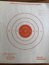 TQ-7 Official 25 Foot Rapid Fire Pistol Target -- 100 on heavy paper -or... - £9.89 GBP