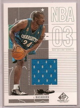 2003-04 SP Game used Authentic Jamal Mashburn Jersey Card - £7.54 GBP