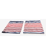 2 Nautica Kids Pillowcase Standard Red White Blue Striped 29&quot; x 19&quot; - $15.45