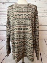 Eddie Bauer Thermal Shirt Large Long sleeve crew Waffle knit Aztec Mens ... - $477.32 MXN