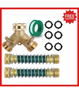 Versatile 3/4&quot; Brass Garden Hose Splitter with Protectors &amp; Washers for ... - $53.97 CAD