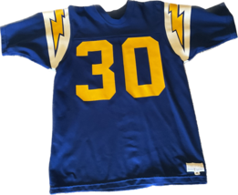 Vintage San Diego Chargers 1980's #30 No Name Rawlings Medalist Sand-Knit Jersey - $39.99