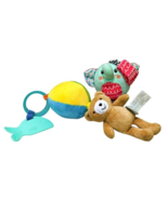 Baby Toy Lot Teddy Bear Pull Down Vibrate Teether and Hanging Elephant C... - £9.21 GBP