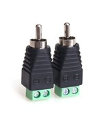 Rca Cable Audio Adapter, Phono Rca Male Plug To Av Screw Terminal Audio/... - £10.26 GBP