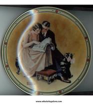 Norman Rockwell ltd ed collector plate A Couple&#39;s Commitment 1985 - £5.50 GBP