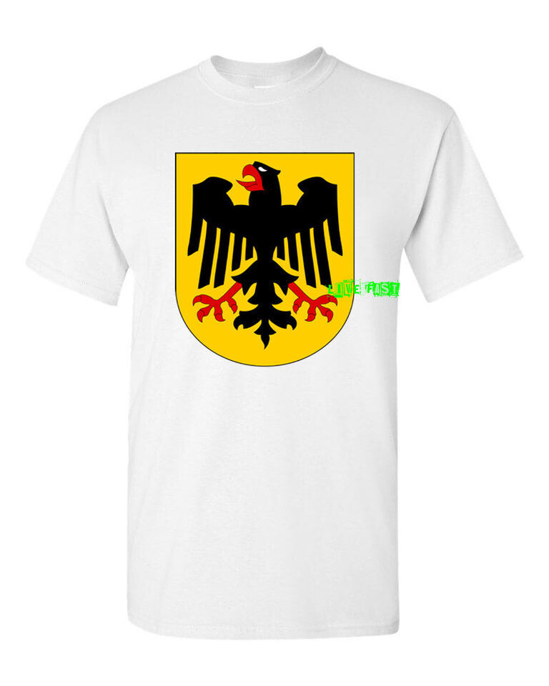 GERMANY GERMAN NATIONAL SHIELD T SHIRT Bundeswehr deutsche flag coat of arms