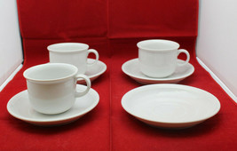 Thomas Rosenthal Germany Trend White 3 Coffee Tea Mug Cup 4 Saucers Set ... - £52.98 GBP