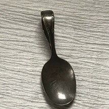 Vintage Community Marked Dainty Floral Nonmagnetic Silver Baby Spoon with Looped - £6.78 GBP