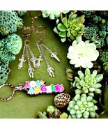 Really unique handcrafted vintage earrings and keychain lot - €21,49 EUR