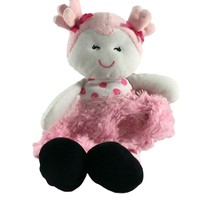 Baby Starters Doll Lovey Plush Pink Polka Dots Security Furry Skirt Toy 11&quot; Long - £7.90 GBP
