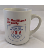 1988 US Olympic Team Merrill Lynch Sponsor Mug App 10oz 3&quot; dia by 3.75&quot; ... - £8.72 GBP