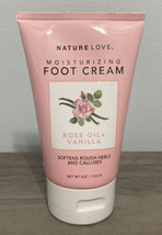 Nature Love Moisturizing Foot Cream Rose Oil &amp; Vanilla 4 oz.New/Unopened... - $8.42