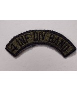 ARMY4th INFANTRY DIVISION BAND TAB PATCH SUBDUED VINTAGE NOS - $4.00