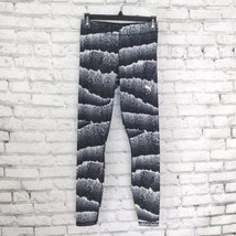Puma Leggings Womens Small Black White Abstract All Over Print - $17.88