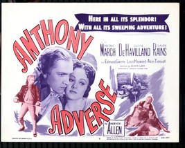 Anthony Adverse 11&quot;x14&quot; Title Lobby Card #1 Fredric March Olivia DeHavilland - £34.89 GBP