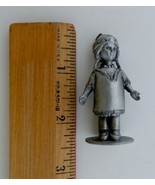 H Wilson Hudson Numbered Pewter Figurine 2 1/8&quot; Squaw Girl 1978 #260 - $16.71