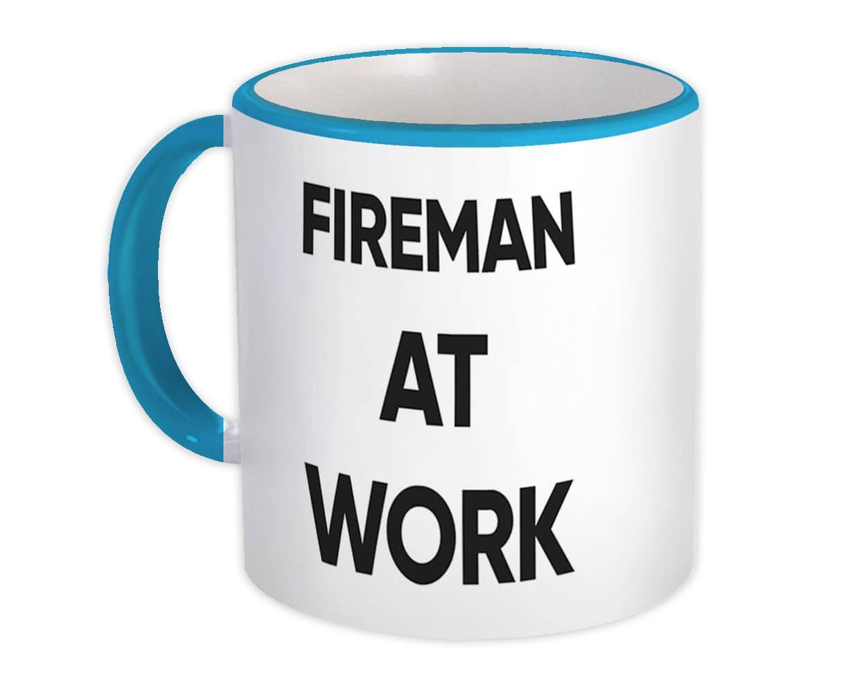 FIREMAN At Work : Gift Mug Job Profession Office Coworker Christmas Item image 6