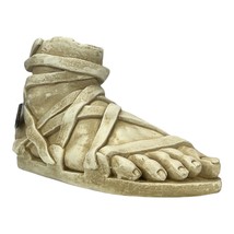 Foot of Ancient Greek Roman Soldier Sandals Shoe Statue Sculpture Cast Stone - £48.39 GBP