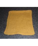 Handmade Knit Cute Welsh Pembroke Corgi Dog Yellow Gold Dishcloth 9 Inch... - £7.18 GBP