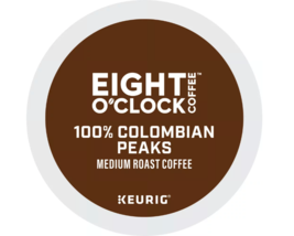EIGHT O&#39; CLOCK 100% COLOMBIAN PEAKS COFFEE KCUP PODS 10CT - €14,15 EUR