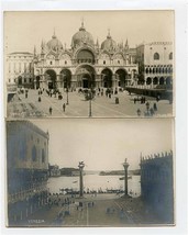 2 Piazzi San Marco Real Photo Postcards by Sciutto Venice Italy 1930&#39;s - £18.93 GBP