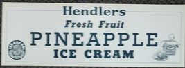 HENDLERS ICE CREAM Pineapple vintage unused paper store sign (1951) with Kewpie - £7.92 GBP