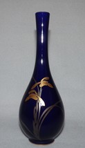 Cobalt Blue Bud Vase Signed by Artist Beautifully Painted - $8.59