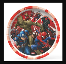 Marvel Avengers Melamine Plate Brand NEW 8&quot; Spiderman Captain Americ Zak Designs - £9.39 GBP