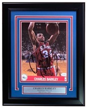 Charles Barkley Autografato con Cornice 8x10 Philadelphia 76ers Foto JSA - $339.50