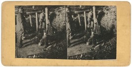 c1900&#39;s Very Rare Real Photo Stereoview Card of Miners Working Underground Lamps - £132.85 GBP