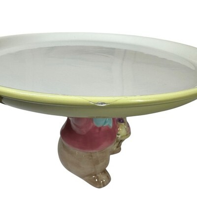 Mr Christmas Cottontail Easter Bunny Plate Cake Stand Lighted Pie Rabbit 10.5” Item image 11