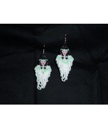 New !! Handmade Indian Maiden Angel Dangle Seed Bead Earrings  - £8.78 GBP