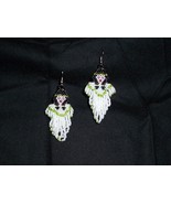 NEW Handmade Indian Maiden Angel Dangle Seed Bead Earrings  - £8.60 GBP