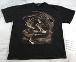 Vintage Dragon Shirt Mens Extra Large Hot Rock Tag Black Medieval Knight... - £58.96 GBP