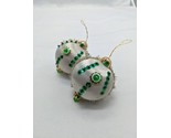 Set Of (2) Vintage Christmas Holiday Handmade Push Pin Ornaments 2 1/2&quot; - $29.69