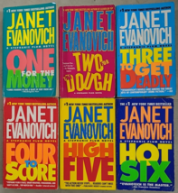 Janet Evanovich On For The Money Two For The Dough Three To Get Deadly Four T X6 - £13.22 GBP