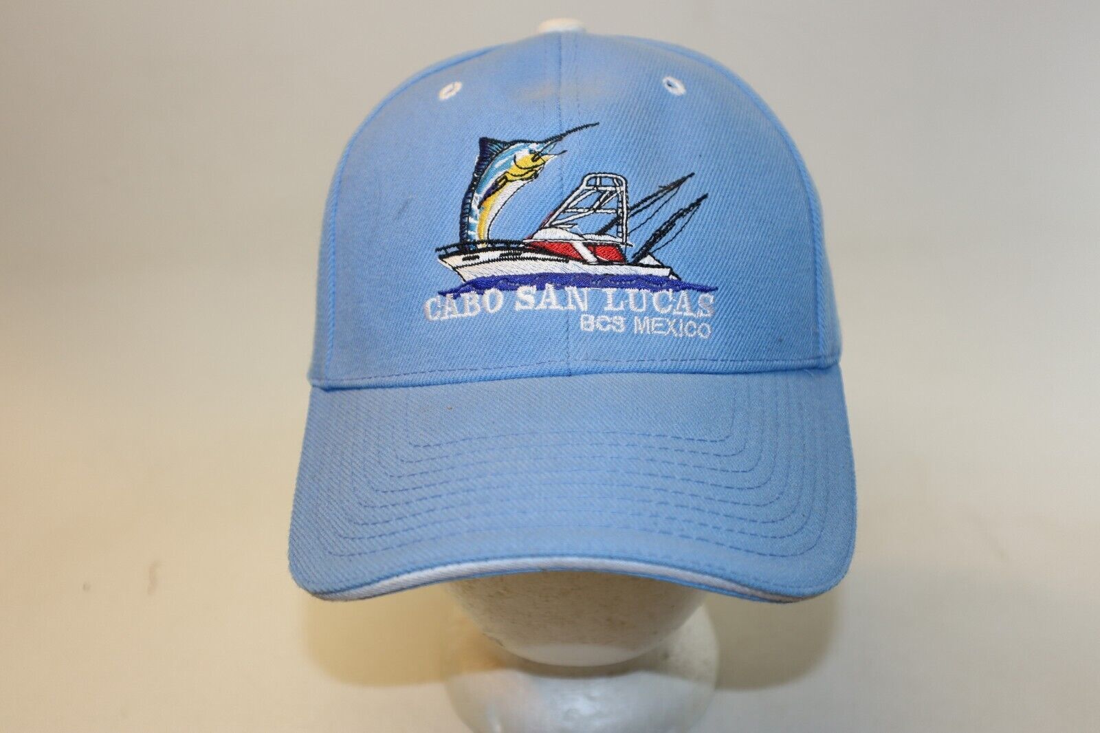 Primary image for Light Blue Teal Cabo San Lucas Hat Cap Adjustable Hook & Loop Dominican Republic