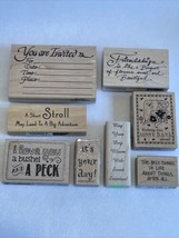 Rubber Stamp Lot Invitation Cards. I Love You, Wishing You Well stampin up - $9.38