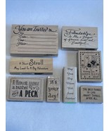 Rubber Stamp Lot Invitation Cards. I Love You, Wishing You Well stampin up - £7.33 GBP