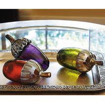 Smithsonian Artisan Blown Glass Acorns - Purple, Green or Amber (PB16) - £40.15 GBP