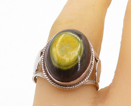 925 Sterling Silver - Cabochon Cut Agate Swirl Band Cocktail Ring Sz 8 - RG8147 - £21.77 GBP