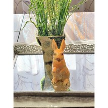 Vintage Bunny Chalkware/Plaster Orange Rabbit Figurine, Easter Decor - £21.84 GBP